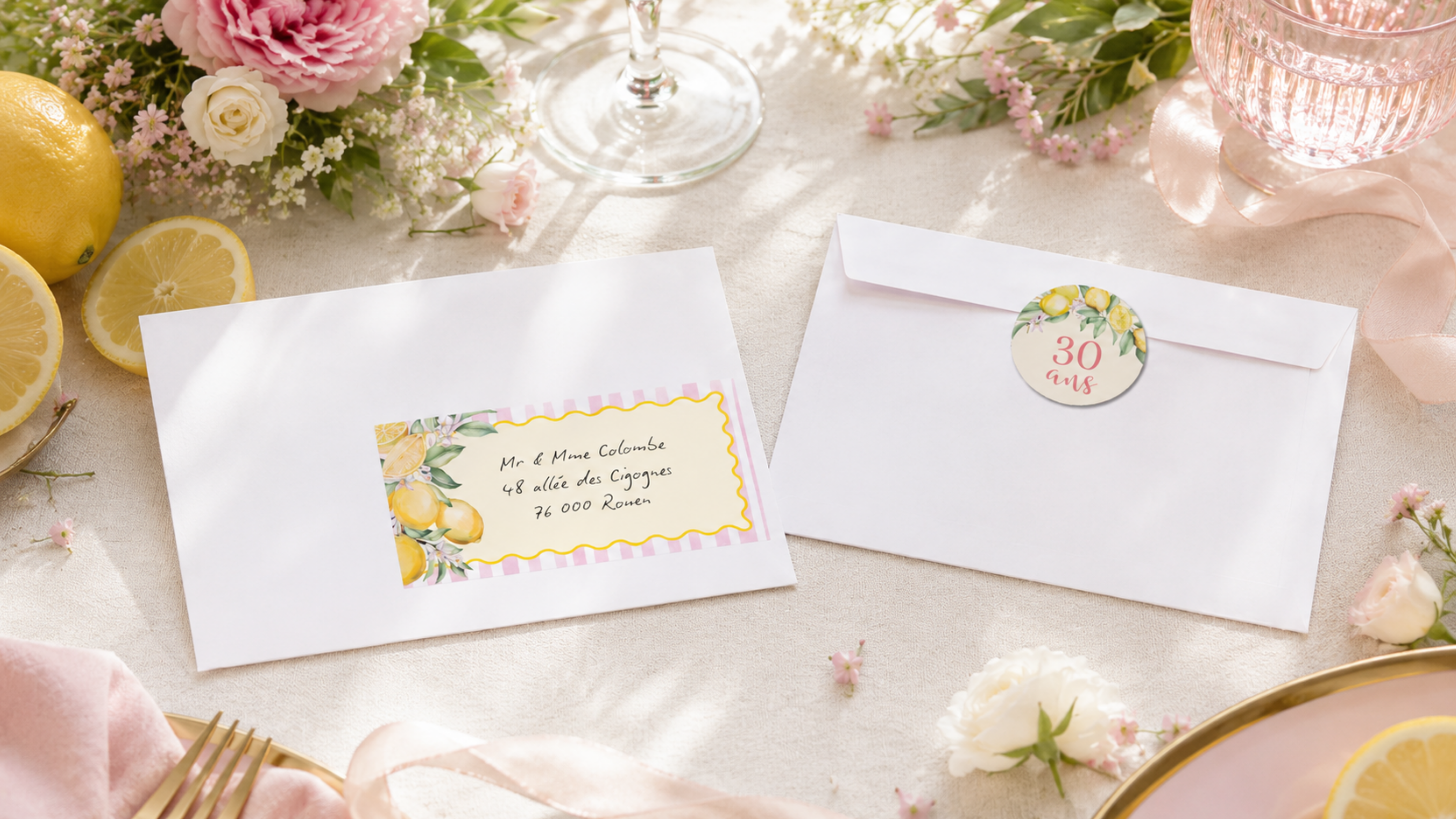 Mise en scène étiquettes + stickers