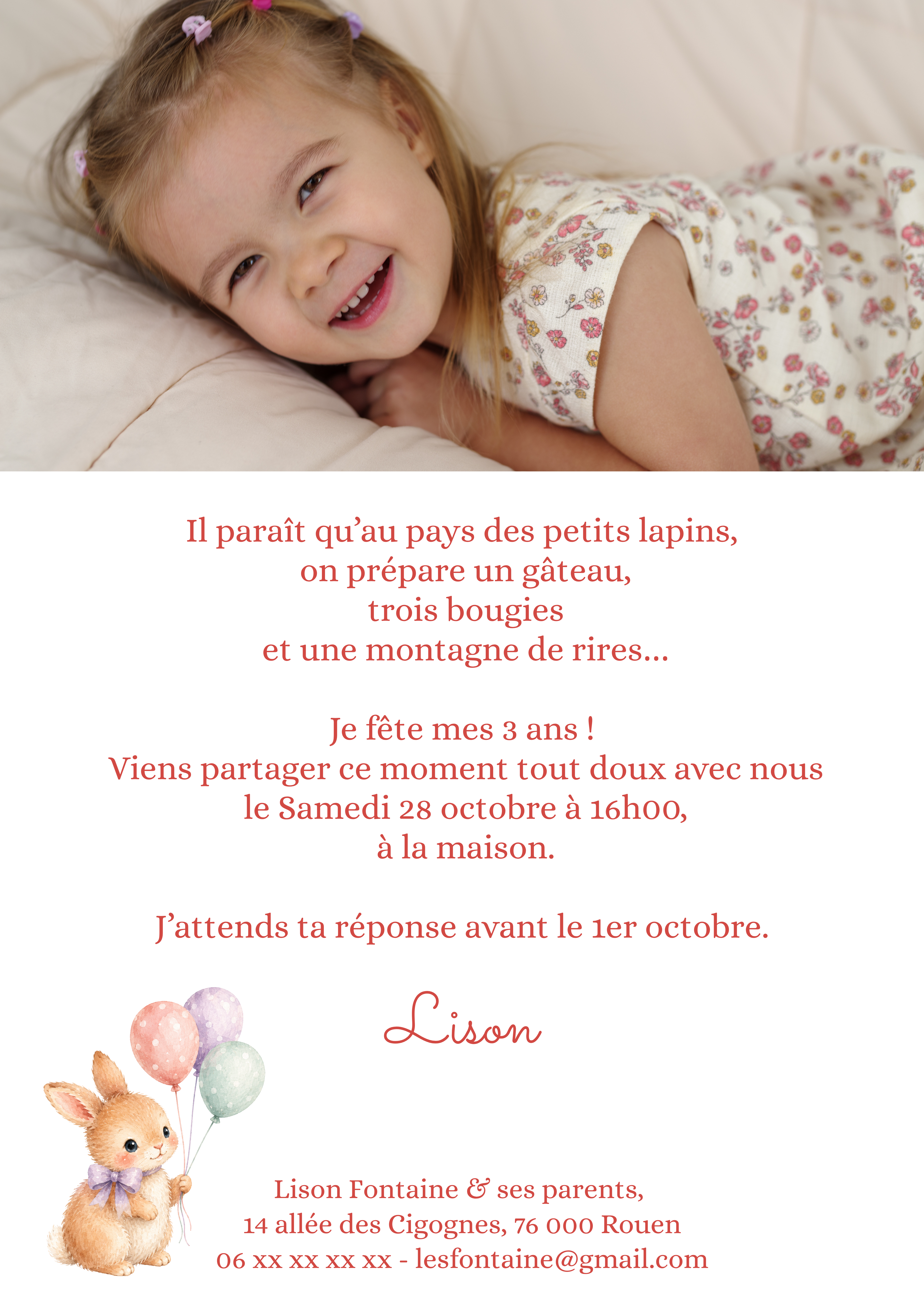 Invitation verso
